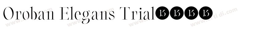 Oroban Elegans Trial字体转换